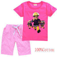 Fireman Sam เสื้อยืดชุดเด็กหญิงแขนสั้น Tee เสื้อกางเกงขาสั้นอะนิเมะฤดูร้อน Tee เสื้อน่ารักใหม่สั้นกางเกงเด็ก8670