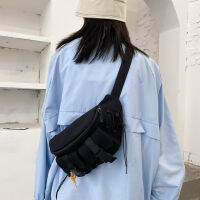 Unisex Street Casualเข็มขัดรัดหน้าอกแพ็คผ้าใบเอวกระโปรงกระเป๋าCrossbodyกระเป๋า