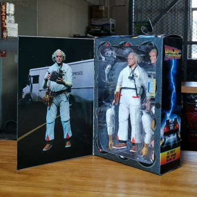 ZZOOI NECA Reel Toys Back to the Future Ultimate Doc Brown Hazmat Suit 7" Action Figure