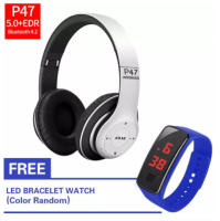 (ฟรี นาฬิกา LED) ราคาพิเศษ!!! ali หูฟังบลูทูธ  รุ่น P47 Headphone Stereo