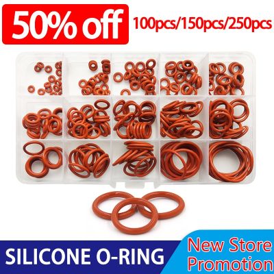 Boxed Red Silicone O-ring Sealing Gaskets Set High Pressure Washer Seal Oring High Quality Car Gasket O Rings Assortment Kit Gas Stove Parts Accessori