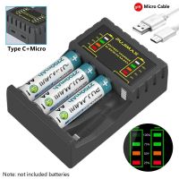 4 Slots Battery Charger for AAA/AA Rechargeable Battery Short Circuit Protection with LED Indicator Ni-MH/Ni-Cd Fast charger