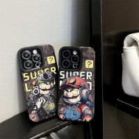 เคสโทรศัพท์แฟชั่นการ์ตูนมาริโอสีเขียวสีแดงสำหรับ IPhone 14 11 12 13 14 Pro Max 7 8 Plus SE 3 XR Xs Max เคสนิ่มหนัง