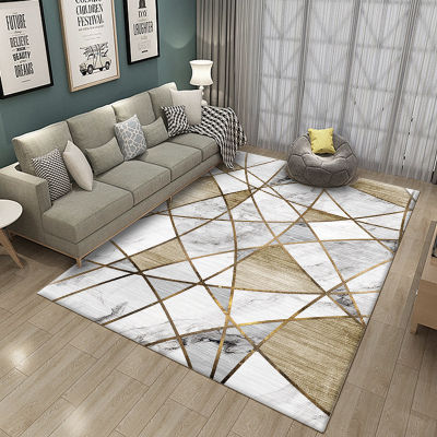 Living Room Carpets Simple Marble Geometric Printed Large Rugs Home Parlor Sofa Dining Table Floor Carpet Washable Anti-Slip Rug