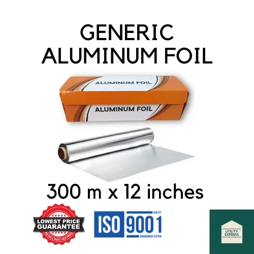 popular Aluminum Foil (Plain) Jumbo Roll 300M x 12 inches 300 Meters