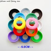 【CW】☃  16 Colors 6.0CM Threaded Silicone Cup Bottom Cover Wear Resistant 60MM Coaster Sleeve Sheath