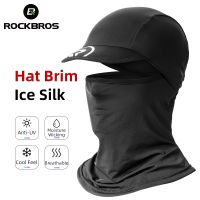 ☾ ROCKBROS Sun Protection Cycling Cap Men Women Ice Silk Anti-UV Hat With Brim For Fishing Motorcycle Outdoor Sport Half Face Mask