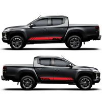 ’；【‘； Truck Car Side Body Stickers For Mitsubishi L200 2011-2019 Off Road Pickup Skirt Stripe DIY Auto Tuning Accessories Car Decals