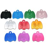 Wholesale 20Pcs Personalized Dog Head Pattern Pet ID Tag Engraved Customized Cat Collar Accessories Name Plate Anti lost