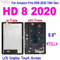 AAA + 8.0 "LCD สำหรับ Amazon Fire HD8 202010Th Gen HD 8 2020หน้าจอ LCD K72LL4กรอบชิ้นส่วนจอสัมผัสแอลซีดีของเครื่องแปลงดิจิทัล