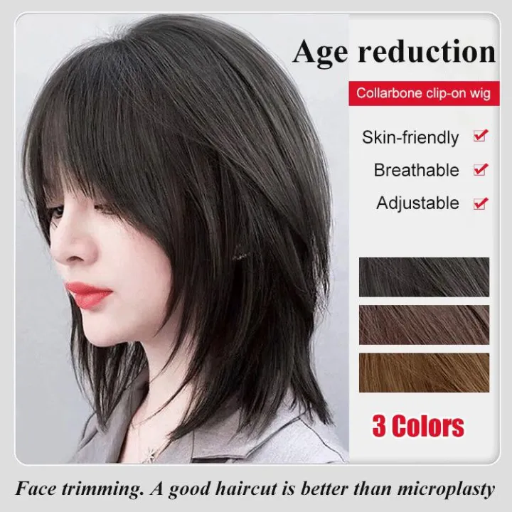 Acurve Women wig Fashionable inward curl collarbone length wig | Lazada PH Acurve Women wig Fashionable inward curl collarbone length wig | Lazada PH
