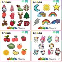 ☬◊◄ CROCS ใหม่-เซตชุด (jibbitz Charms) รองเท้าแตะ (คุณภาพสูง) ชุดจิบบิทซ์ โครค จิบบิทซ์ วันเกิด ของขวัญ