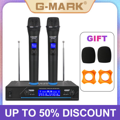 G-MARK G210Vไมโครโฟนไร้สายProfessional 2ช่องสำหรับPartyร้องเพลงโบสถ์แสดงบ้าน