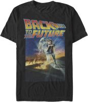 Back To The Future Mens Classic Poster Basic Solid Tee