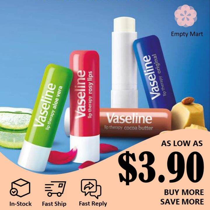 Vaseline Lip Therapy Chapstick Rosy Lips / Aloe Vera / Cocoa Butter