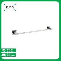 NTS Single Towel Bar ราวและที่แขวนผ้าขนหนู ขนาด 24 นิ้ว ขอบมุมโค้งมน  ราวแขวนสแตนเลส Satin finished Maya Series รุ่น  BH-MAS01