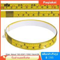 Paqiakoi เครื่องวัดการติดกาวด้วยตนเอง 3 ชิ้นเทป Imperial และ Metric Scales Workbench Rulers Tapes Meased Tapes ที่มีการสำรองกาว