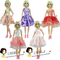 Gratis Ongkir 5ชุดชุดเดรสสั้นกระโปรงสำหรับ Barbie ชุดสำหรับตุ๊กตาเด็กทารกเด็กผู้หญิงของเล่นเด็กผู้หญิง