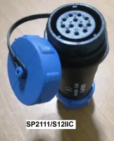 "WEIPU" Connector SP2111/S12 IIC 12pole 5A IP68, cable OD.7-12mm, สายไฟ 0.75sq.mm ตัวเมียเกลียวในกลางทาง