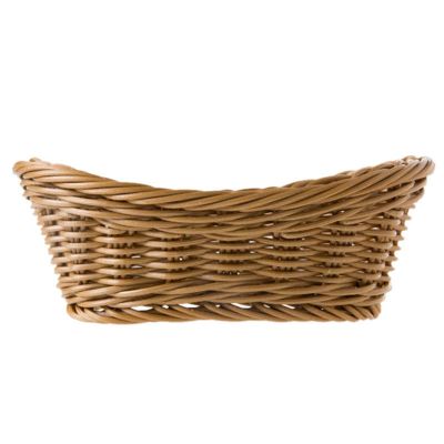 3X Oval Wicker Woven Bread Basket, 10.2Inch Storage Basket for Food Fruit Cosmetic Storage Tabletop and Bathroom