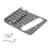 Durable Telecaster Vintage Style Chrome 6 Metal Saddle Bridge Replacment For Tele Electric Guitar Repair Tool parts