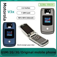 Motorola V3X 2.2 นิ้ว 3G ซิมเดี่ยวกล้อง 2MP กล้อง mp3 mp4 840mah โทรศัพท์มือถือแฟชั่นเก่า