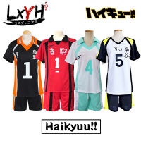 [LXYH- COSER KING] Haikyuu!! เครื่องแต่งกายคอสเพลย์ การ์ตูนอะนิเมะ ชุดกีฬา เสื้อยืดแขนสั้น กางเกงขาสั้น Shoyo Hinata kageyama tobio Cosplay เสื้อกีฬา ไฮคิวคู่ตบฟ้า