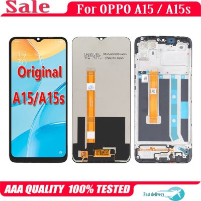 6.52 Original For OPPO A15s CPH2179 Display LCD Touch Digitizer Screen Assembly For OPPO A15 CPH2185 LCD Replacement With Frame