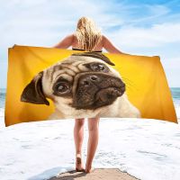 【cw】 Microfiber Beach Thin Fast Dry Super Absorbent Oversized Large for Pool Pug Dog