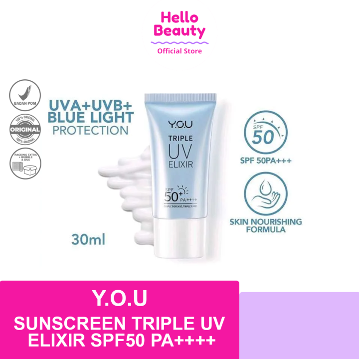 YOU Sunscreen Triple UV Elixir SPF 50+ PA++++ [UVA UVB Blue Light