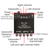 ZK-TB21 TPA3116D2 Bluetooth 5.0เครื่องขยายเสียง Board 50WX2 + 100W 2.1 Channel Power เครื่องขยายเสียงสเตอริโอบอร์ด