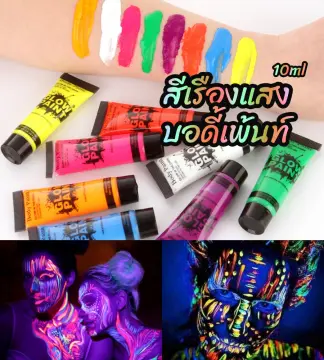 8 Tubes 10ml/0.34oz Uv Neon Face & Body Paint 8 Colors Neon