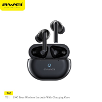 Awei T61 TWS Earphones Sport Noise Reduction ENC Headphones with 4 Mic TWS Earbuds 300mAH Long StandbyEarphones Sport Noise Reduction ENC Headphones with 4 Mic TWS Earbuds 300mAH Long Standby เบสทุ้ม เสียงเบสดี