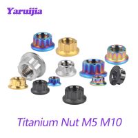 Yaruijia Titanium Nut M5/ M10 Double Hex Flange 12 Point Nut For Motorcycle Modification Ducati Nails  Screws Fasteners