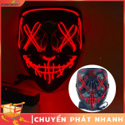 Mặt nạ hóa trang hacker phát sáng halloween có led dạ quang nhiều màu sắc