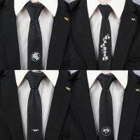 High-end ZARAˉ Tie mens black formal dress high-end sense Korean student suit business lazy zipper wedding groom tie