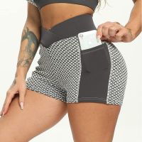 【hot】 V-waistband Sport Shorts with Side for Texture Butt Lift Leggings Gym Biker Short Pants