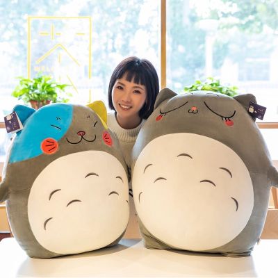 60cm Big Size Funny Totoro Plush Toys Famous Cartoon Totoro Soft Plush Stuffed Cat Animal Cushion Doll Creative Gift for Children