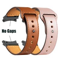 ◕๑▫ No Gaps Genuine leather Watchband For Samsung Galaxy Watch 4 Classic 46/42mm Strap Curved end Bracelet For Galaxy Watch4 44/40mm