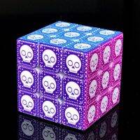 3x3x3 Skull &amp; Bones Cube Professional 3×3 Speed Puzzle Childrens Fidget Toy Magnet Gift for Kids Brain Teasers