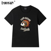 Lyprerazy Indian Chief Panda Embroidered Short-sleeved T