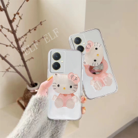 เคสนิ่มโปร่งใสหรูหราสำหรับ VIVO Y27 Y36 Y78 Y02T Y02A Y02S Y02 Y16 Y22 Y22S เลนส์2022 Y35ตัวปกป้องกล้องถ่ายรูปซิลิโคนเคสโทรศัพท์ VIVOY27 4G 5G KT ฝาครอบกระจกแต่งหน้า Vivo Y36 2023