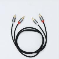 Hot Selling Audio Video Cable Double Lotus Head Audio Aux Cable HIFI Male-Male 2RCA To 2RCA Amplifier Cable Shielded -Plating