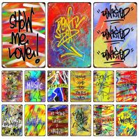 Creative Graffiti Metal Poster Sign Plaque Vintage Graffiti Tin Painter Residence Bar Band Modern Wall Art Decor Mural Aesthetic