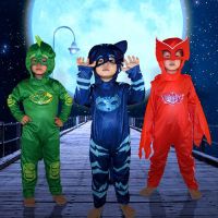 WGBใหม่# หน้ากาก Pj Masks Role Playing Catboy Owlette Gekko ชุดยูนิฟอร์มแฟชั่นสําหรับเด็กเหมาะกับฮาโลวีน