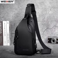 Weixier Mens Chest Bag 2021 New Outdoor Sports Messenger Bag Multifunctional Waterproof Oxford Cloth Shoulder Bag Sling Bag Men