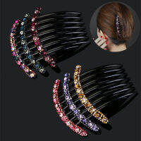 2022 Vintage ดอกไม้คริสตัล Hairclips แฟชั่นหวีผมพลาสติก Shiny Hairpins สำหรับผู้หญิงอุปกรณ์เสริมผม Bun Headdress