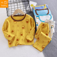 New Childrens Home Clothes Cotton Baby Pajamas Long Sleeve Set Spring Autumn and Winter Girls Underwear Set for Baby Boys