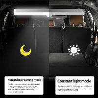 Magnetic Car Roof Light 61014LEDs Rechargeable Interior lighting USB Human Body Induction Lights for Foot Trunk Multi-function