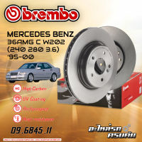 จานเบรก  BREMBO สำหรับ  36AMG C W202 (240 280 3.6) (HC) ปี 95-00 (09 6845 11)(08 7211 21)